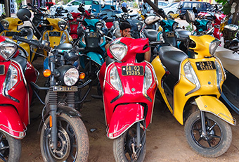 Rental scooters and bikes available in Goa