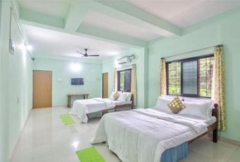 Twin Beds at 6 Leaf Lotus Villa, Candolim, Goa
