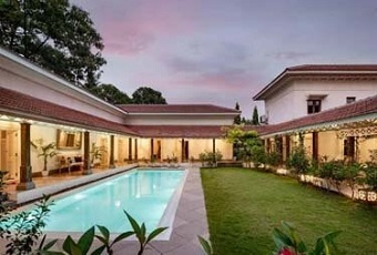 Exterior View with pool at Azul Villa in Vagator, Goa