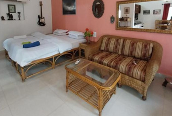 Spacious Bedroom with sofa at Villa Mogra