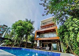 Exterior View with pool at eko stay Salt Water Villa in Goa
